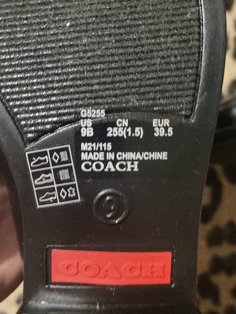 NEW! Coach 🐎  Monogram Black Patent Chelsea Ankle Rain Boots with Red Accent